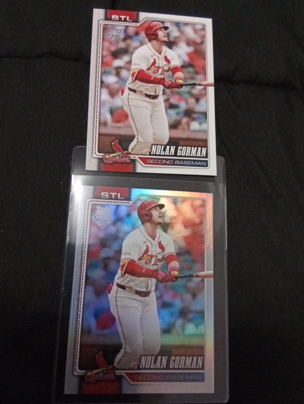Topps Nolan Gorman St. Louis Cardinals Baseball Cards - White & Red